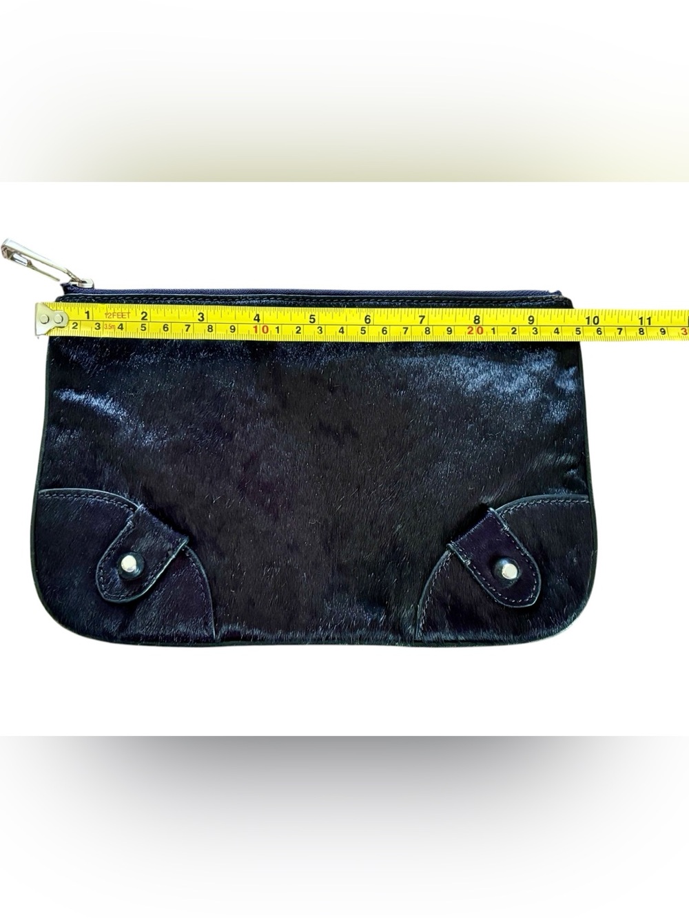 Juicy Couture Black Faux Fur Zip Clutch - Picture 8 of 8